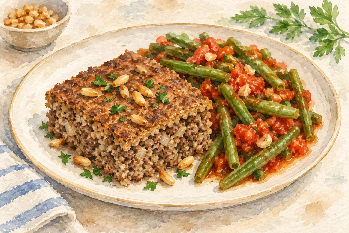 Kibbeh Bil Sanieh with Green Beans