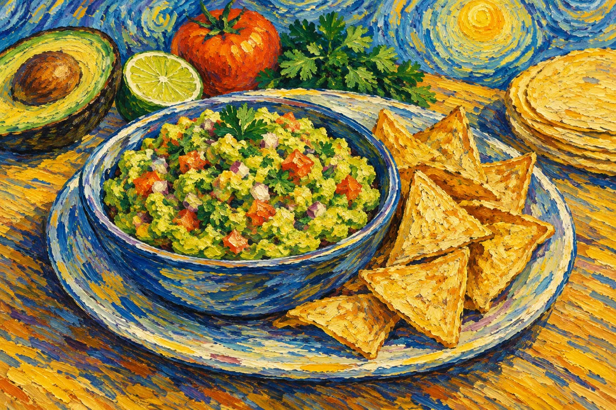 Guacamole with Baked Tortilla Chips