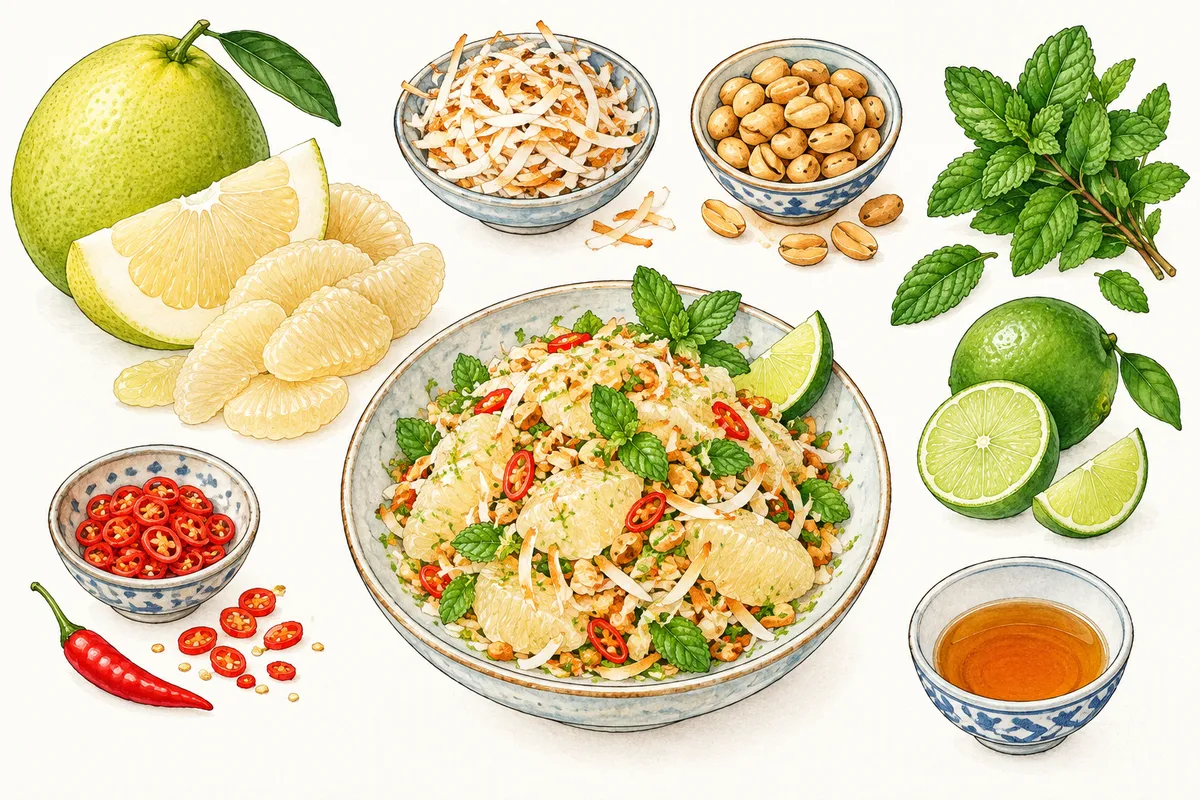 Pomelo Coconut Salad Cup