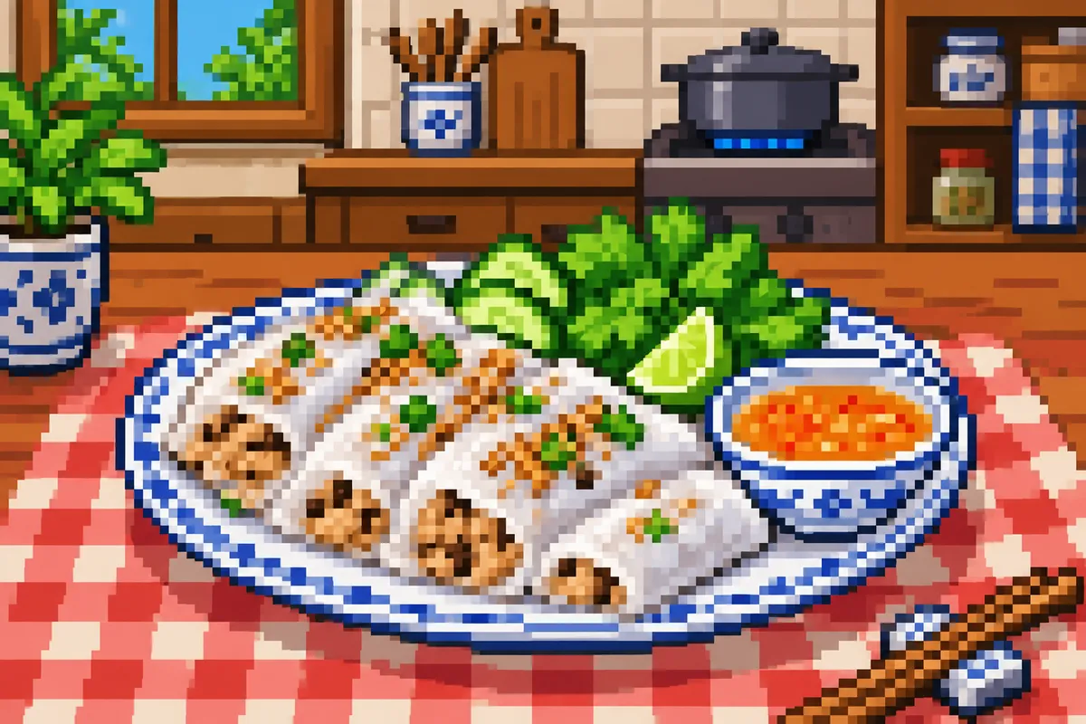 Bánh Cuốn Nhân Gà