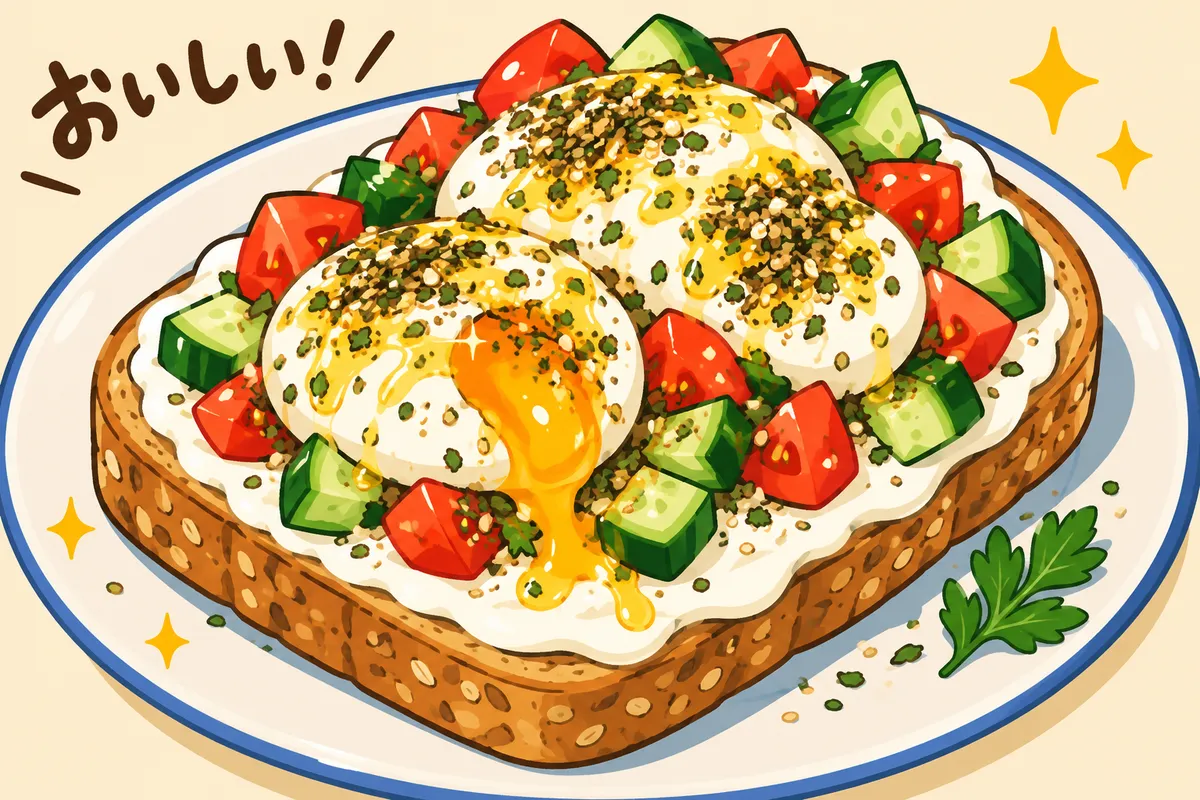 Labneh Toast with Za'atar Eggs