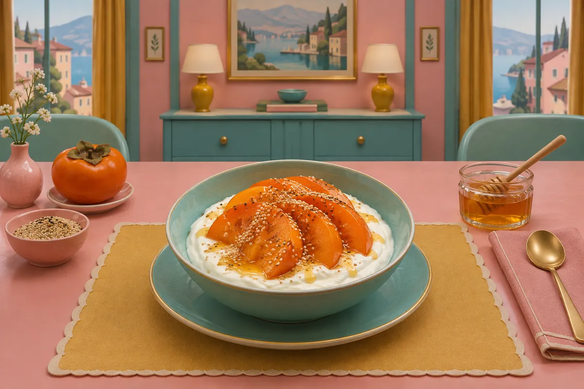 Persimmon and Sesame Yogurt