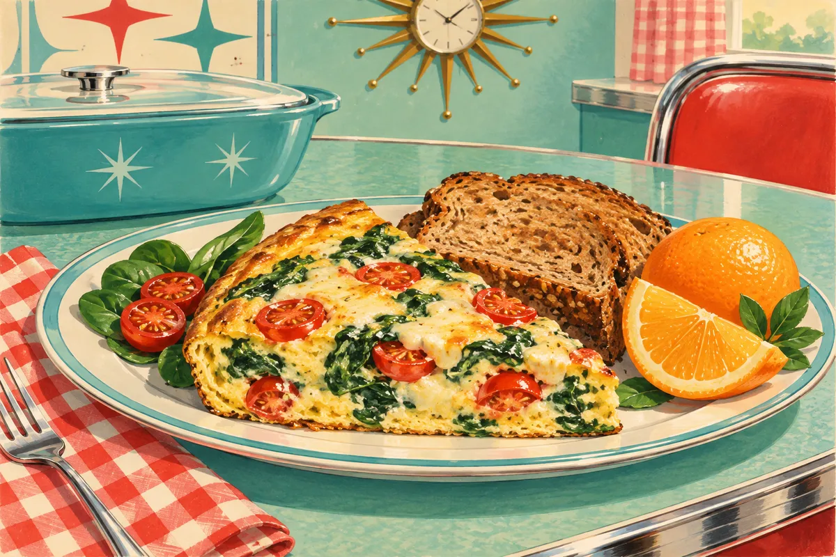 Spinach, Tomato, and Mozzarella Frittata