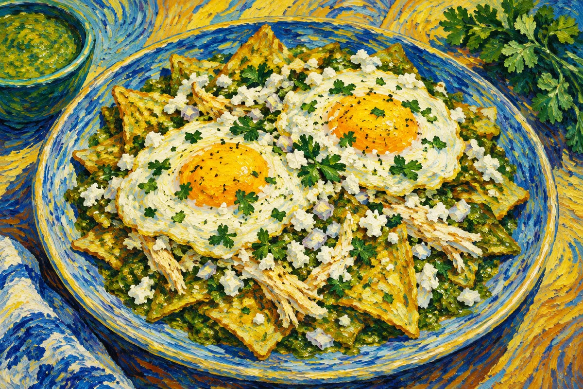 Chilaquiles Verdes with Chicken