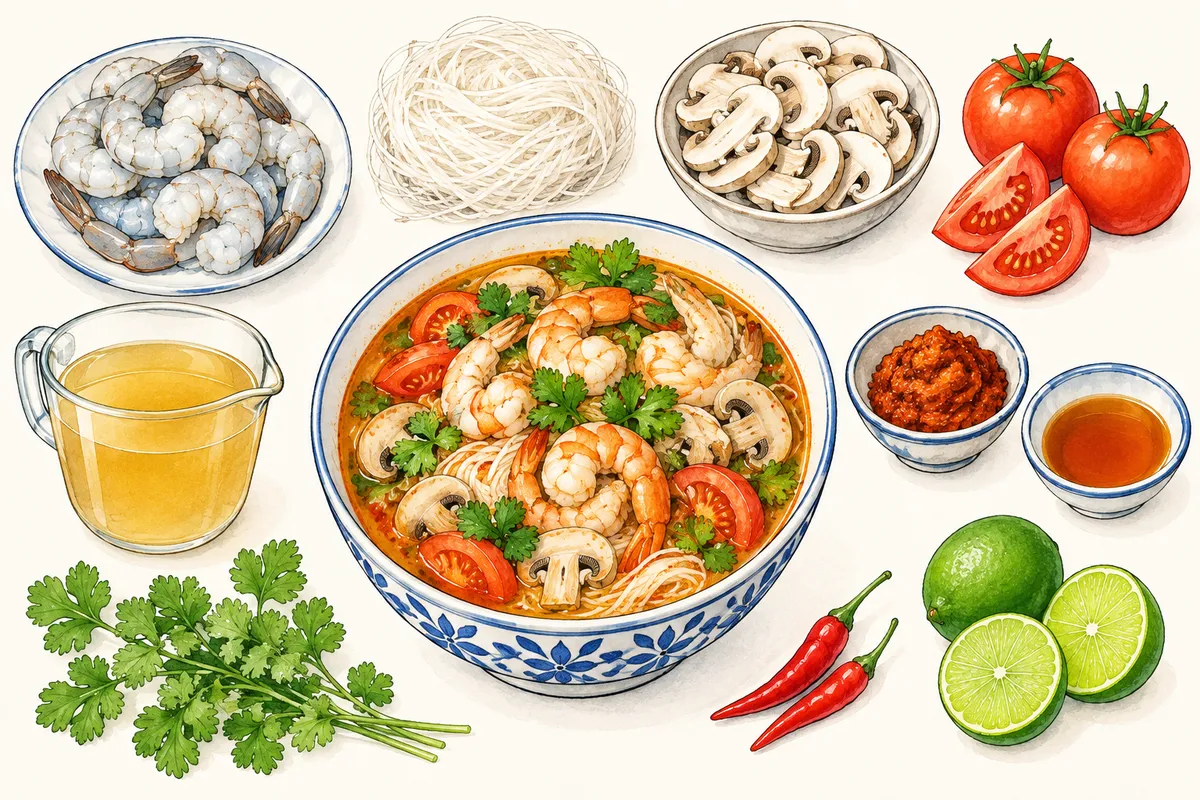 Tom Yum Goong Noodle Bowl