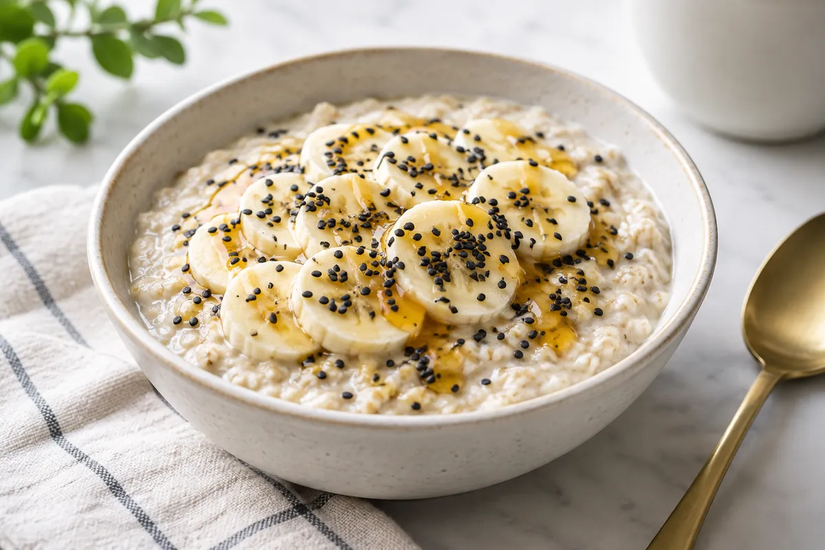 Soy Milk Oatmeal with Black Sesame