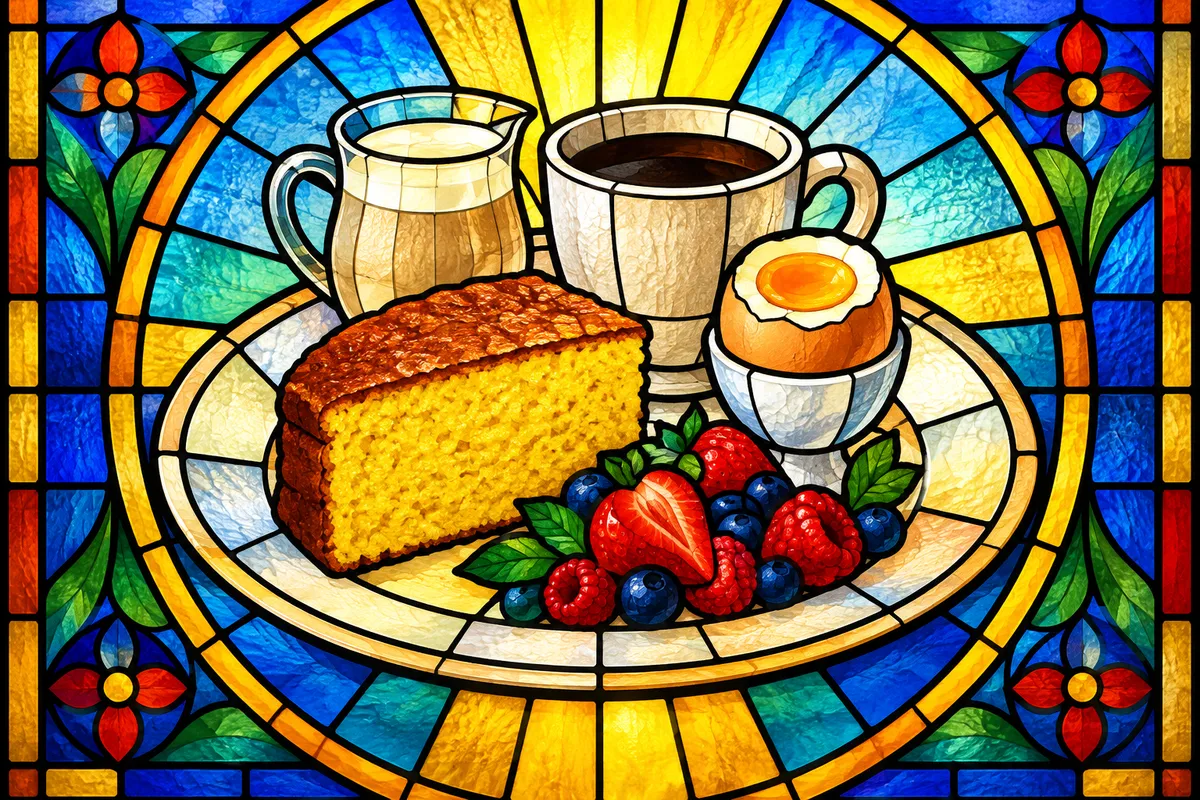Bolo de Fubá Breakfast Plate