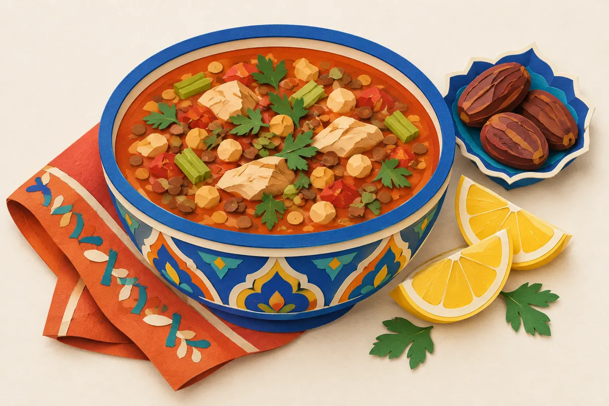 Harira Soup with Lemon and Dates