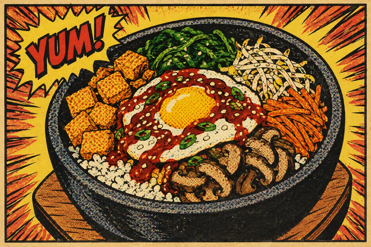 Dolsot Bibimbap with Tofu