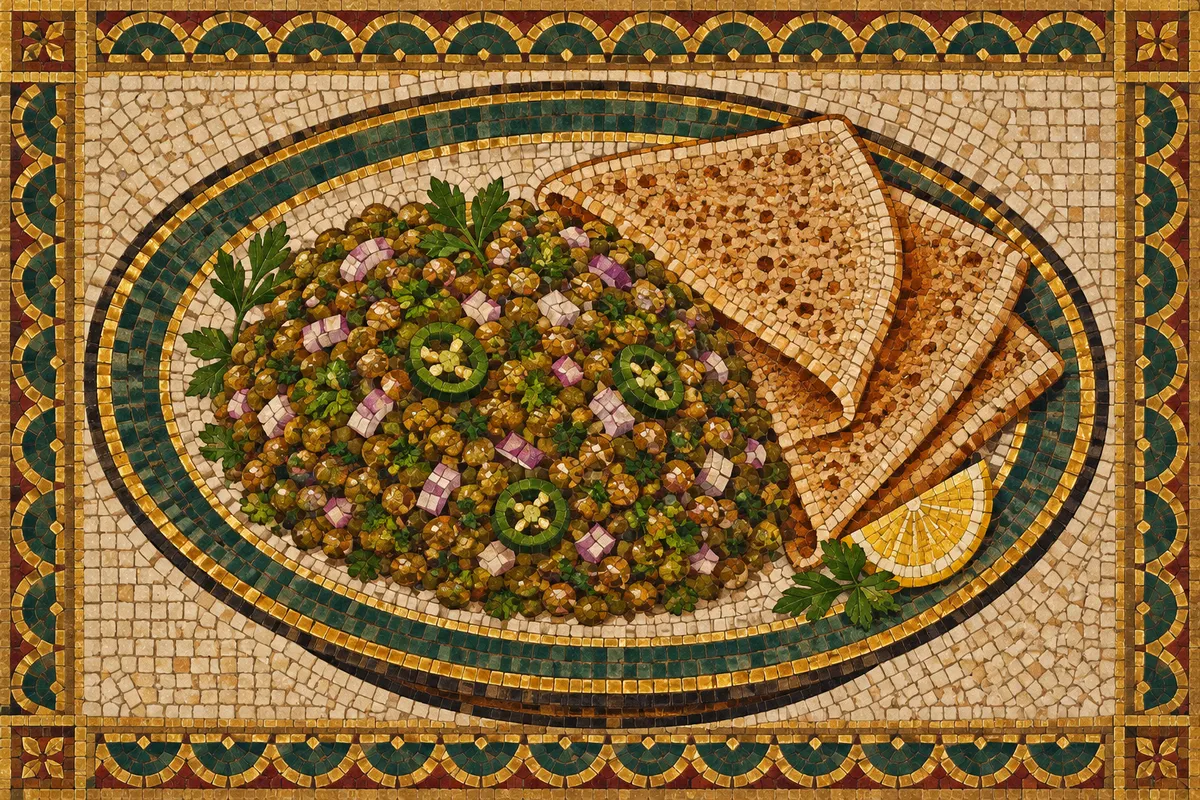 Azifa Green Lentil Salad with Dabo