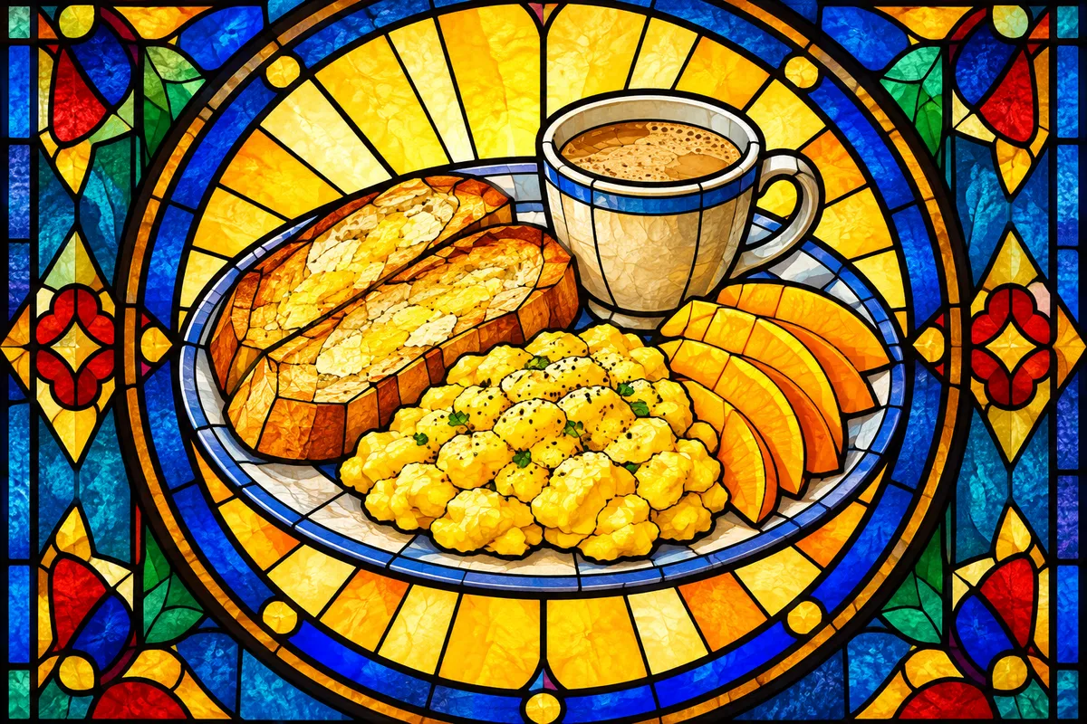 Pão na Chapa with Café com Leite and Fruit