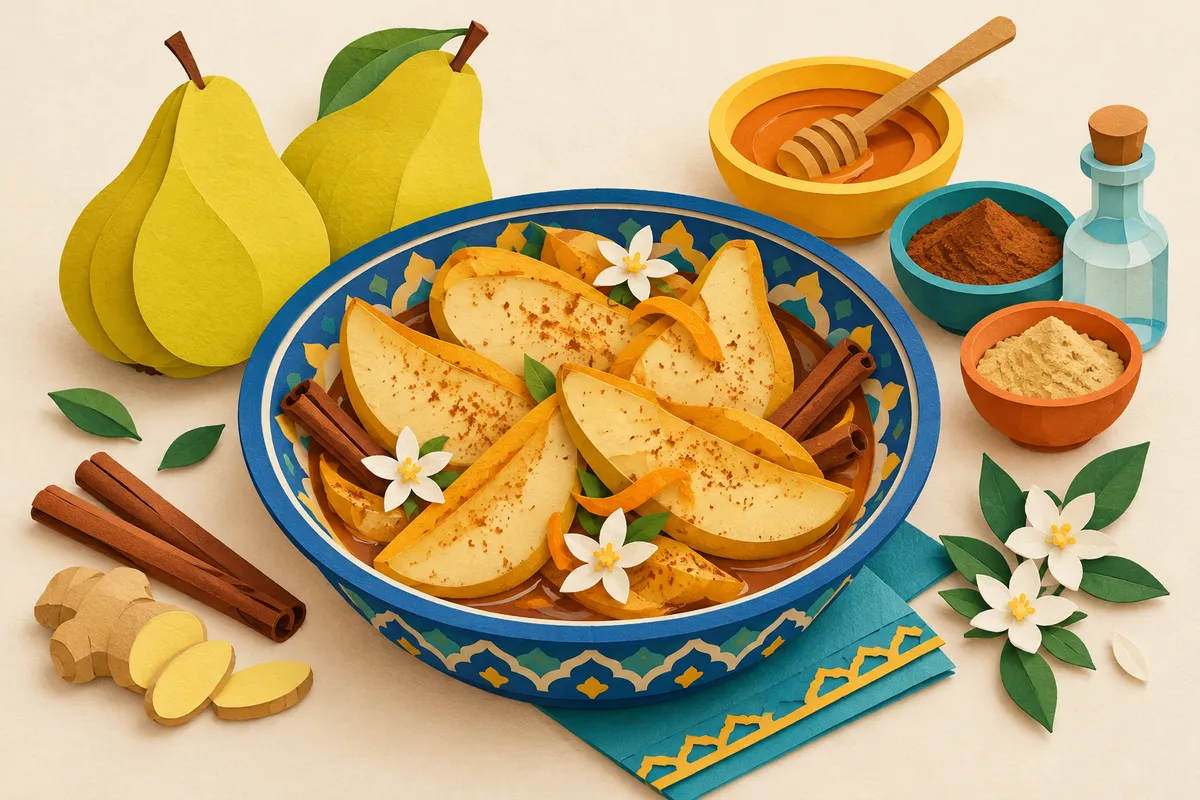 Moroccan Spiced Pears