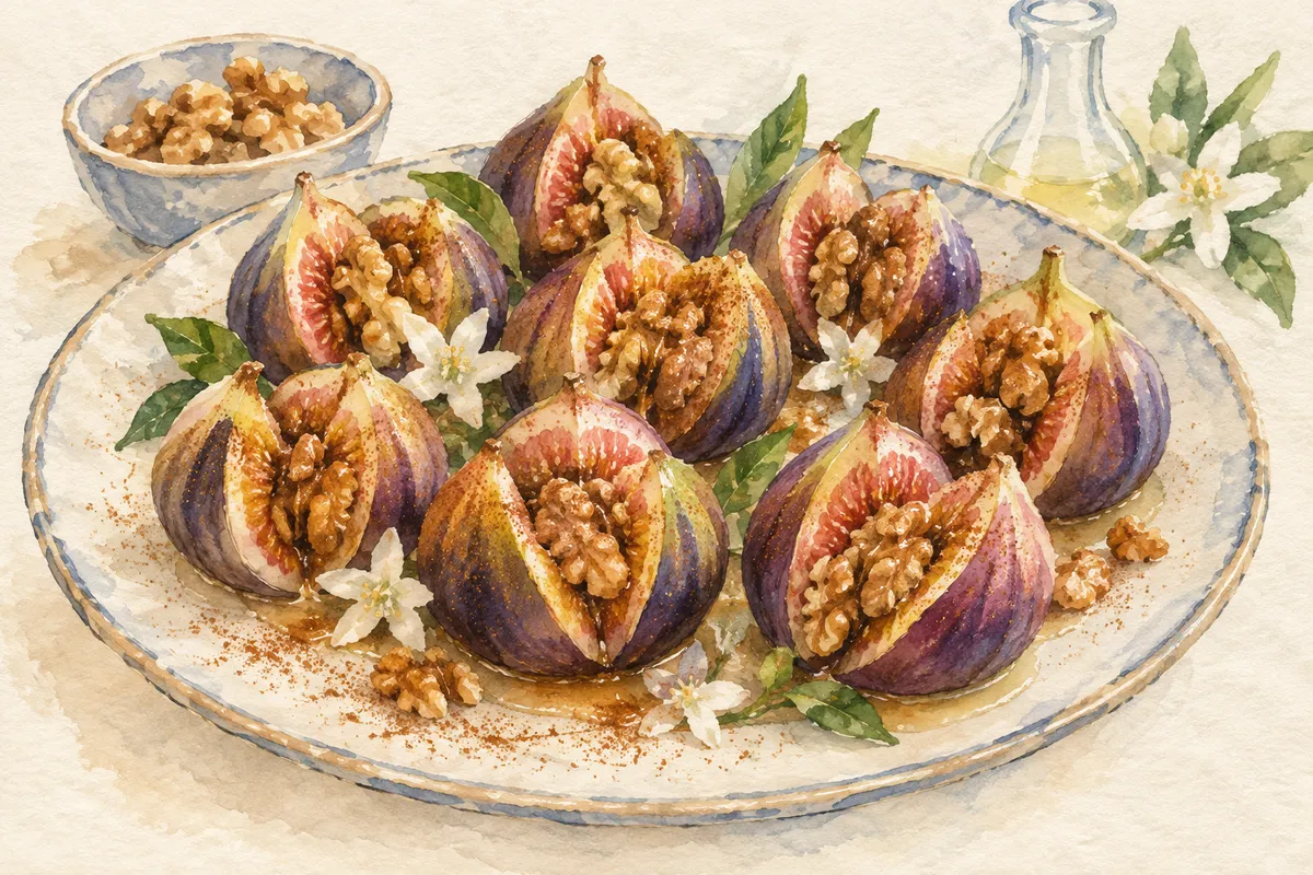 Fresh Figs with Walnuts