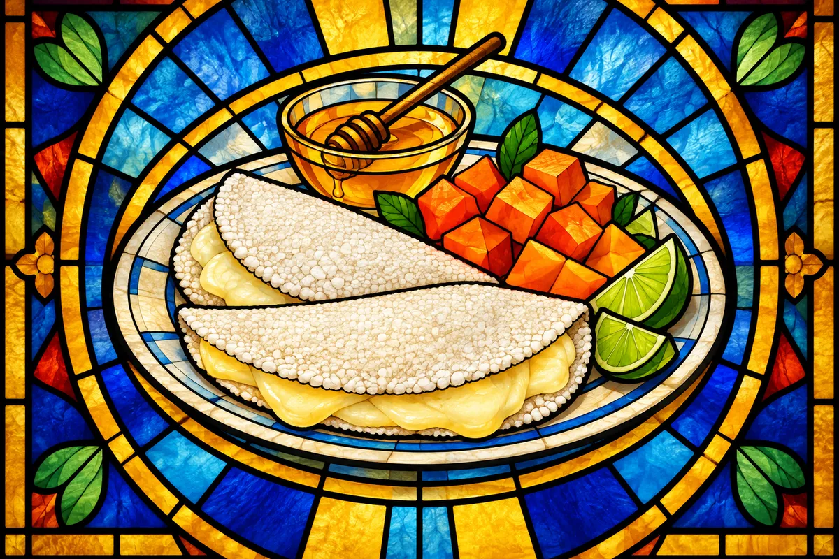 Tapioca Crepes with Minas Cheese and Papaya