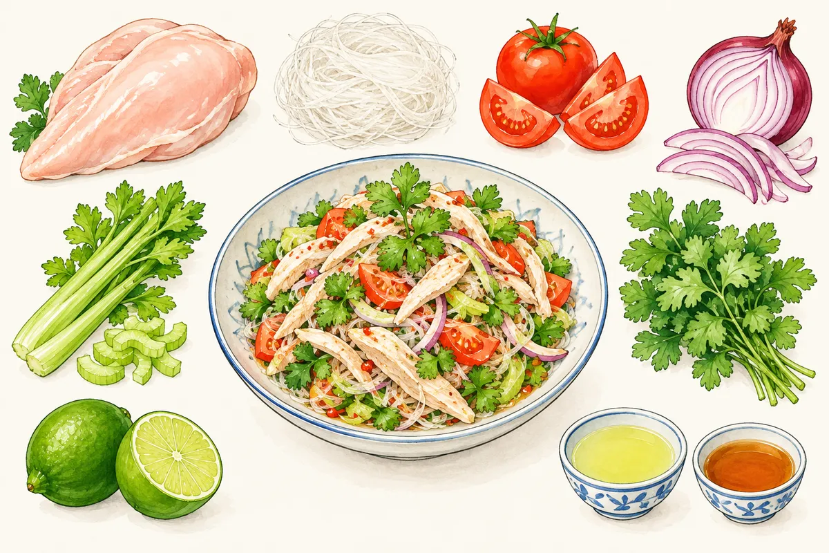 Yam Woon Sen Chicken Salad
