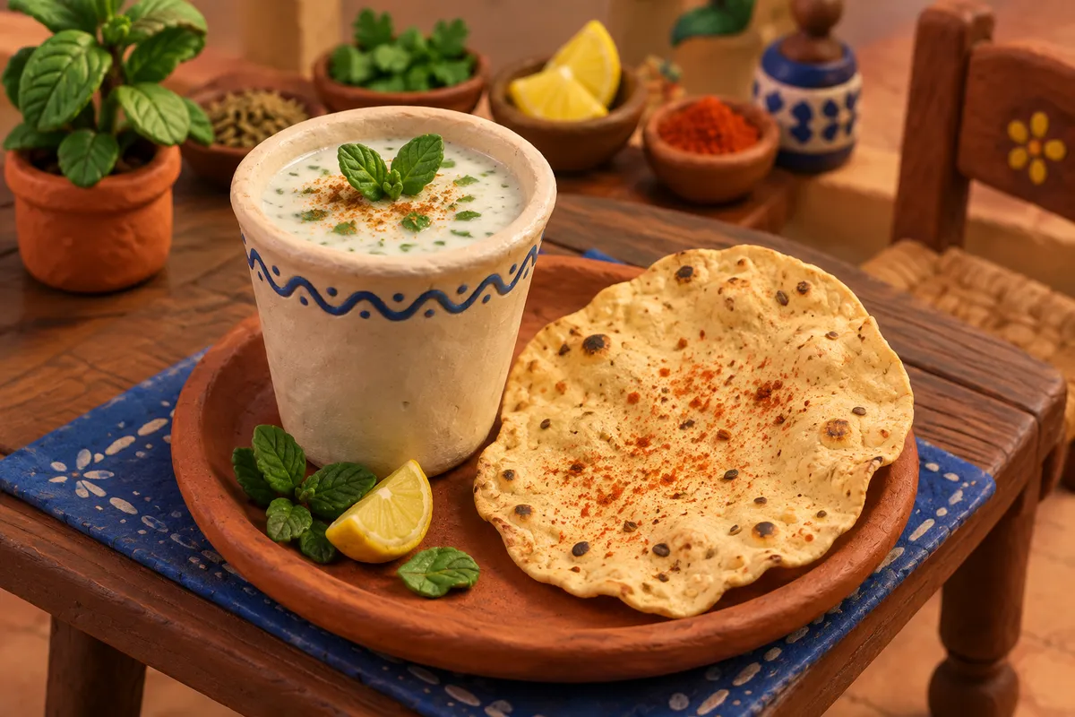 Spiced Buttermilk and Papad
