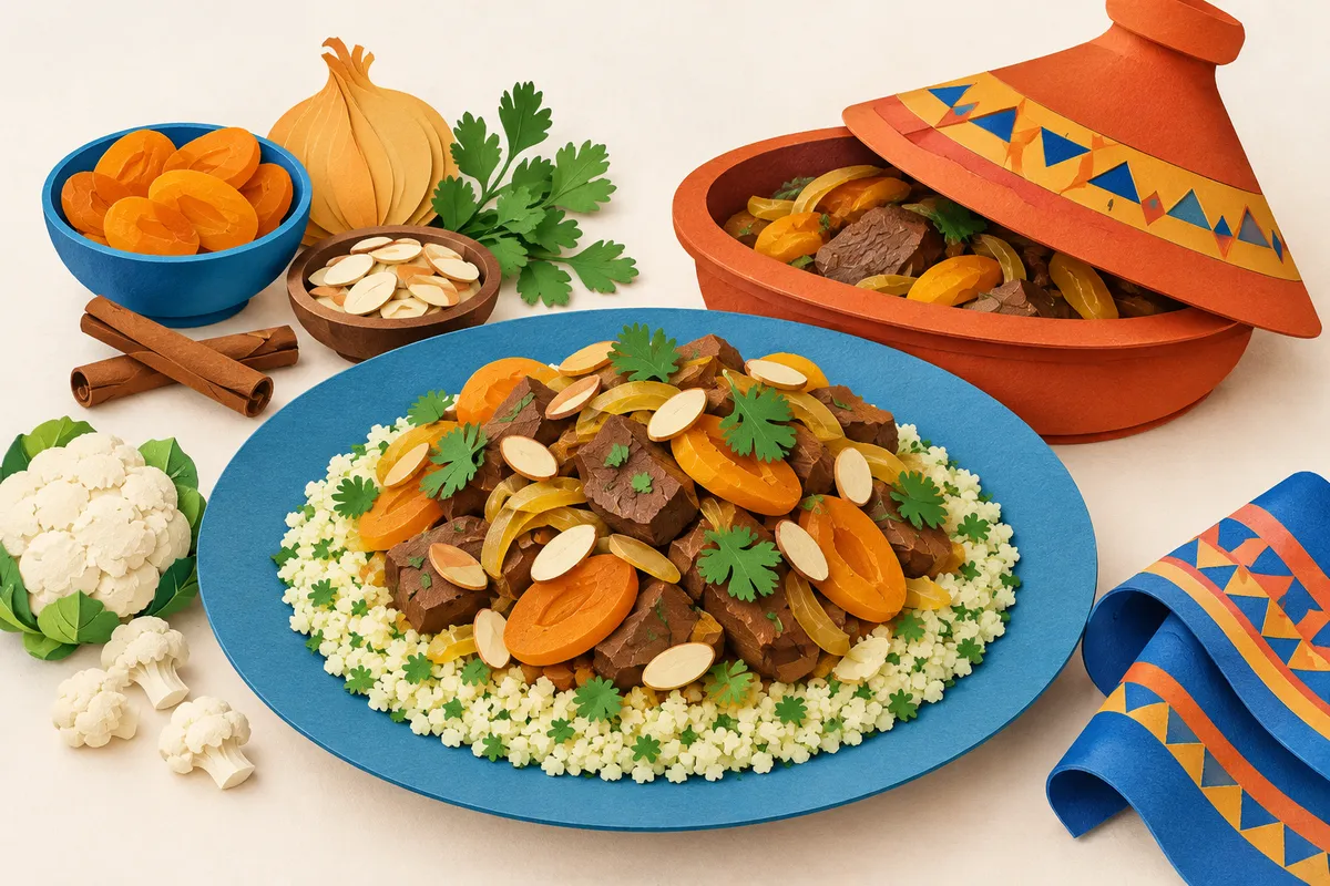 Lamb and Apricot Tagine with Cauliflower Couscous