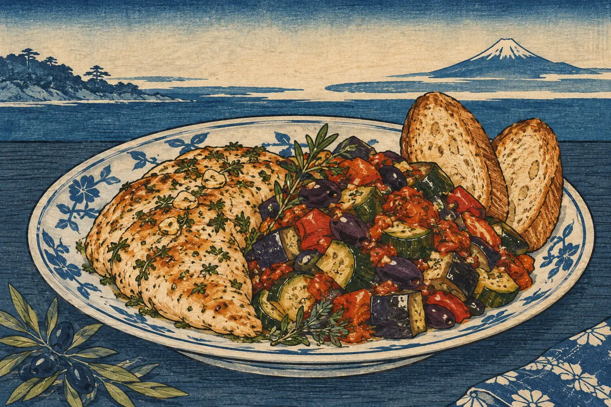 Chicken Provençal with Ratatouille