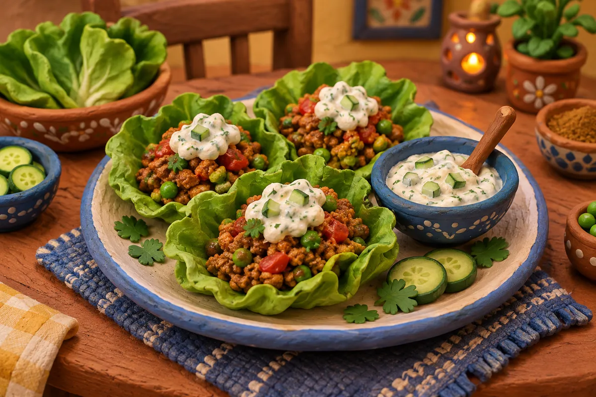 Turkey Keema Lettuce Wraps