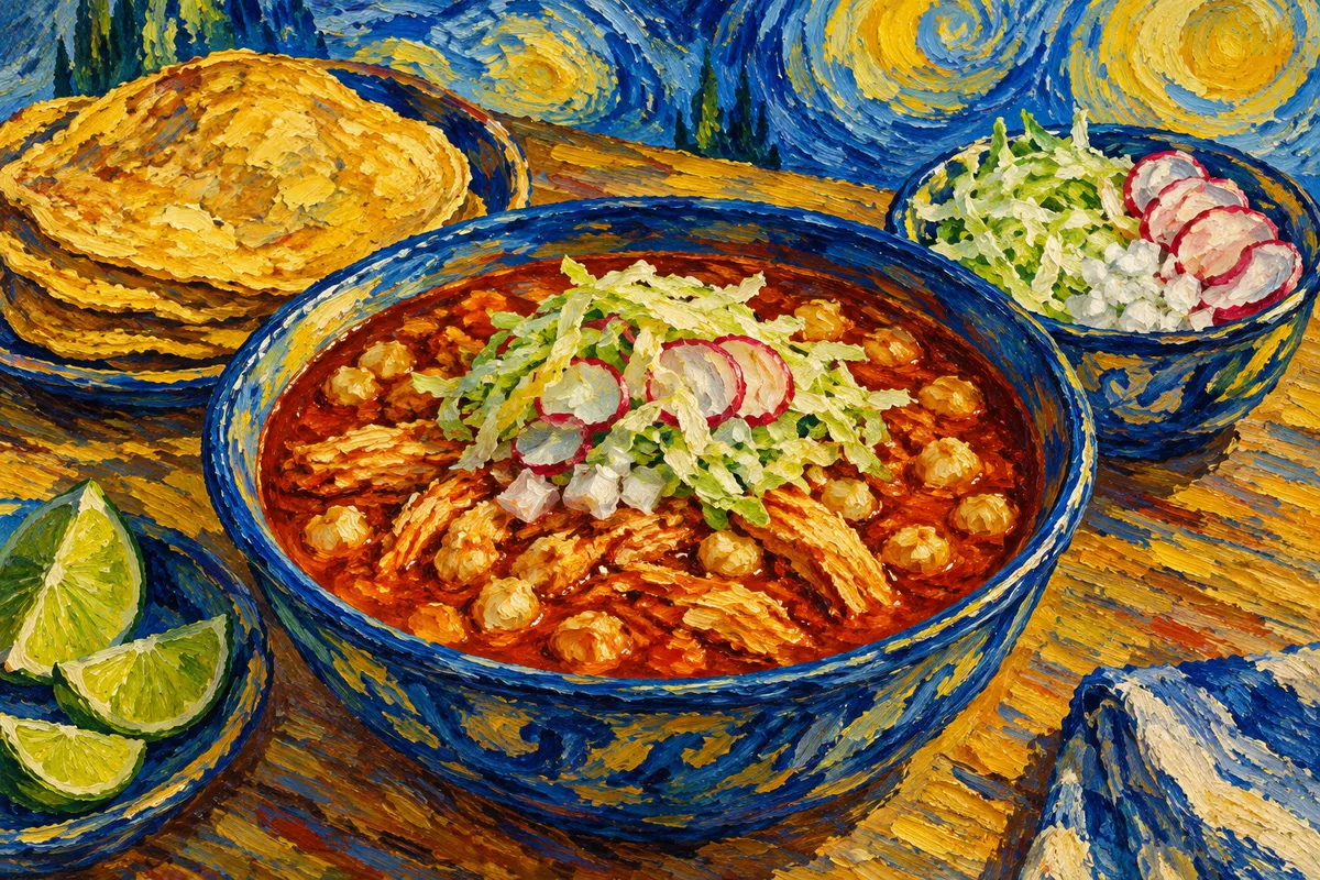 Pozole Rojo de Pollo