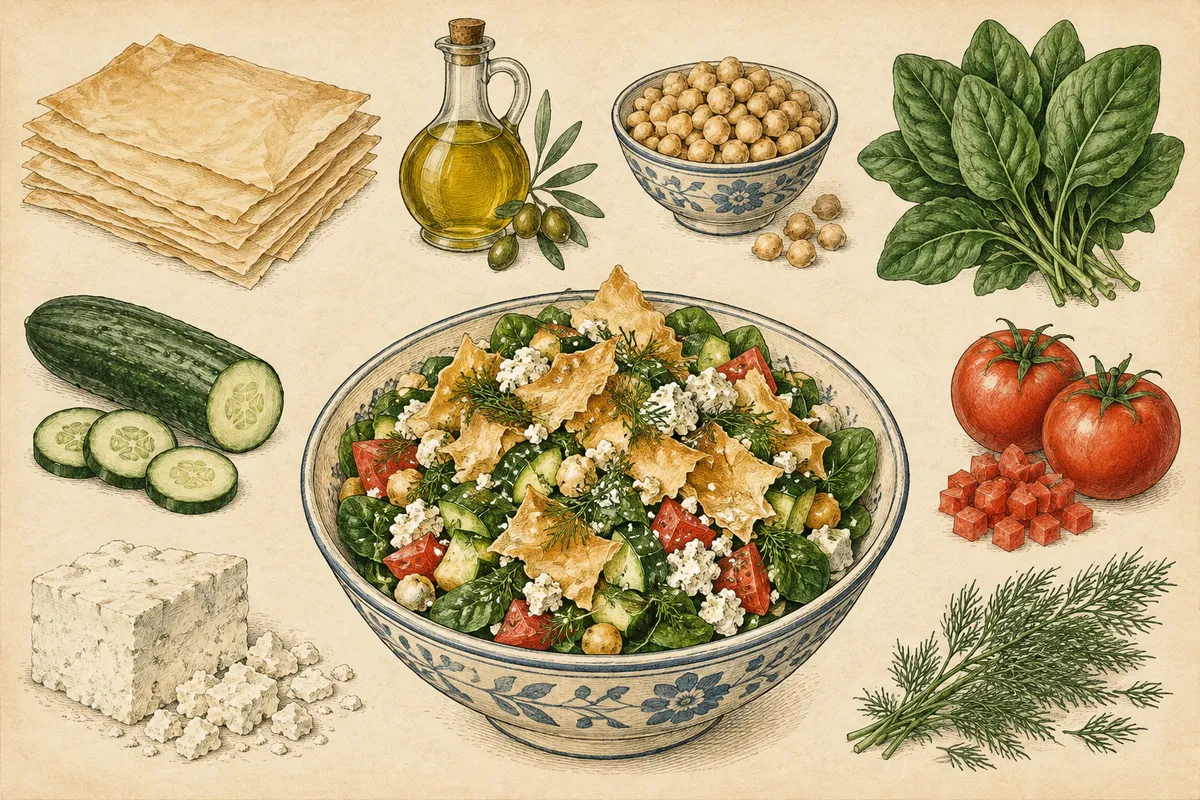 Spanakopita Salad with Chickpeas