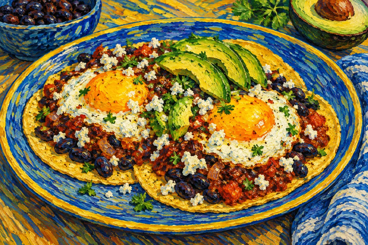 Huevos Rancheros with Black Beans