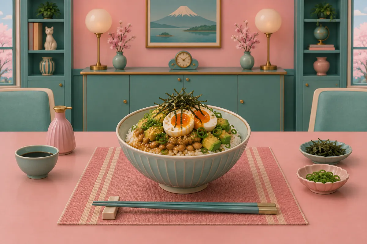 Natto and Avocado Rice Bowl