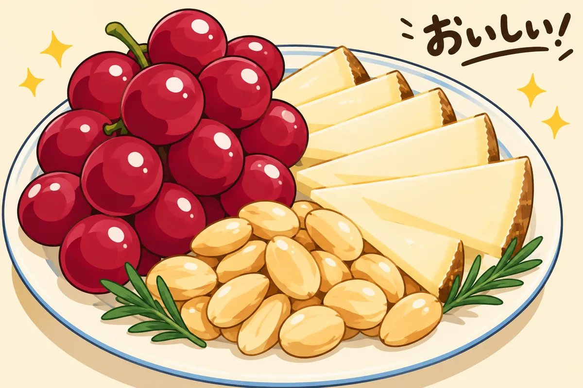 Grapes with Manchego