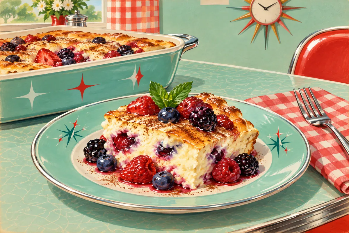 Baked Cinnamon Ricotta with Berries