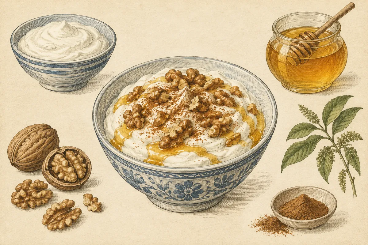 Greek Yogurt with Honey and Walnuts