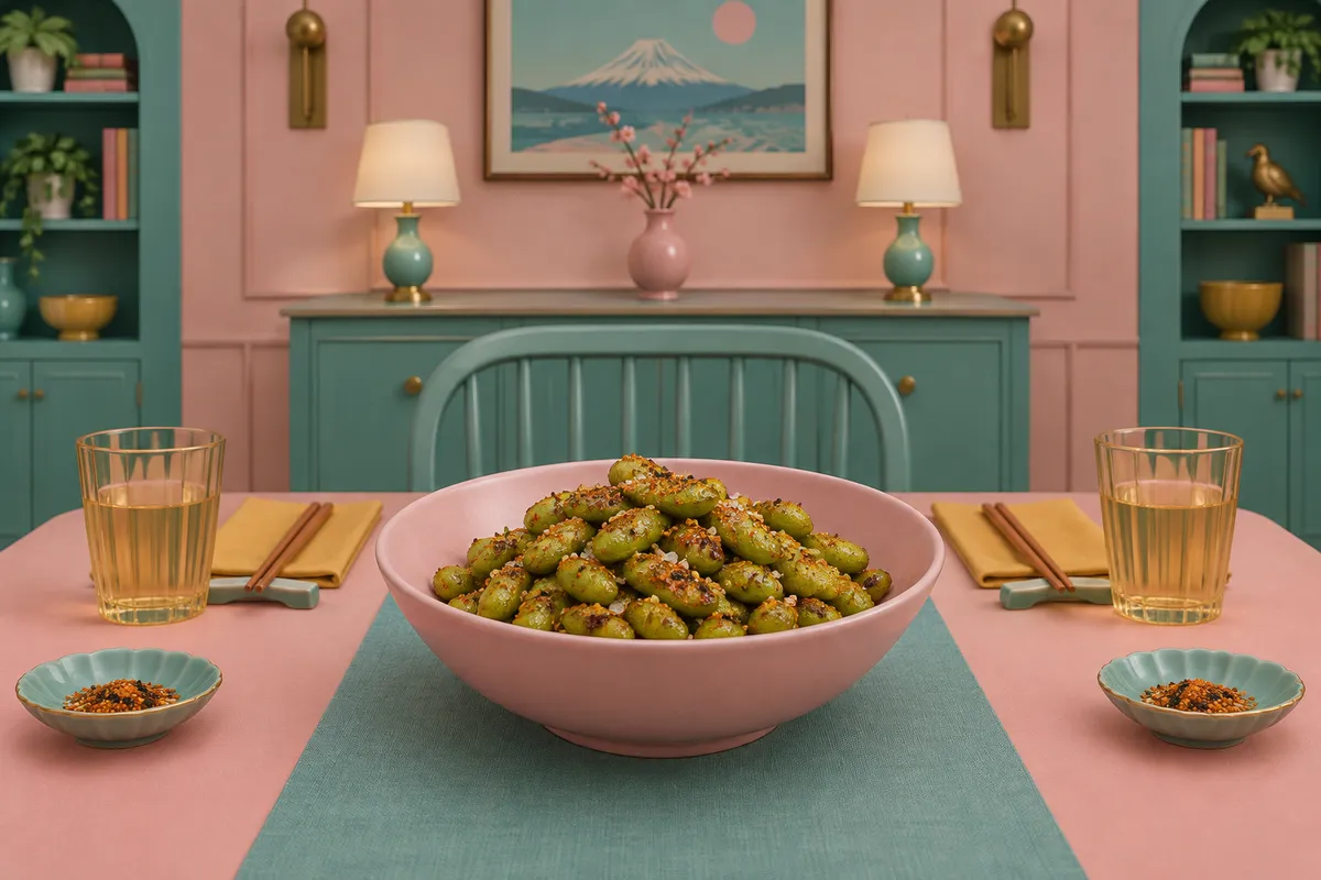 Roasted Edamame with Shichimi