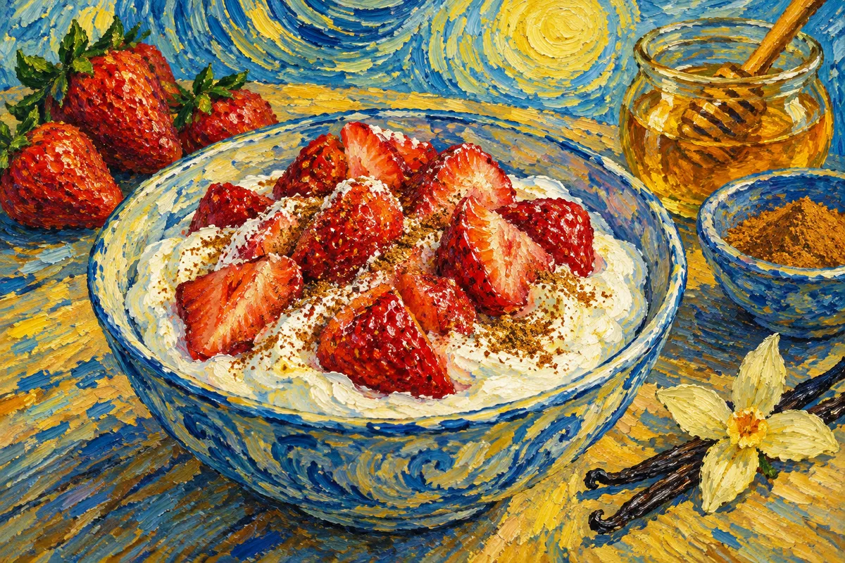 Fresas con Crema Ligera