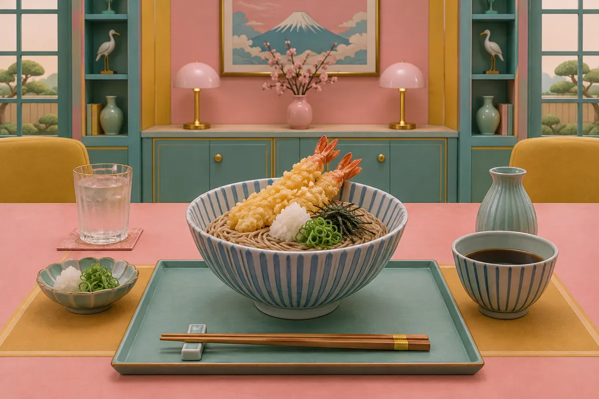 Soba Noodle Bowl with Shrimp Tempura