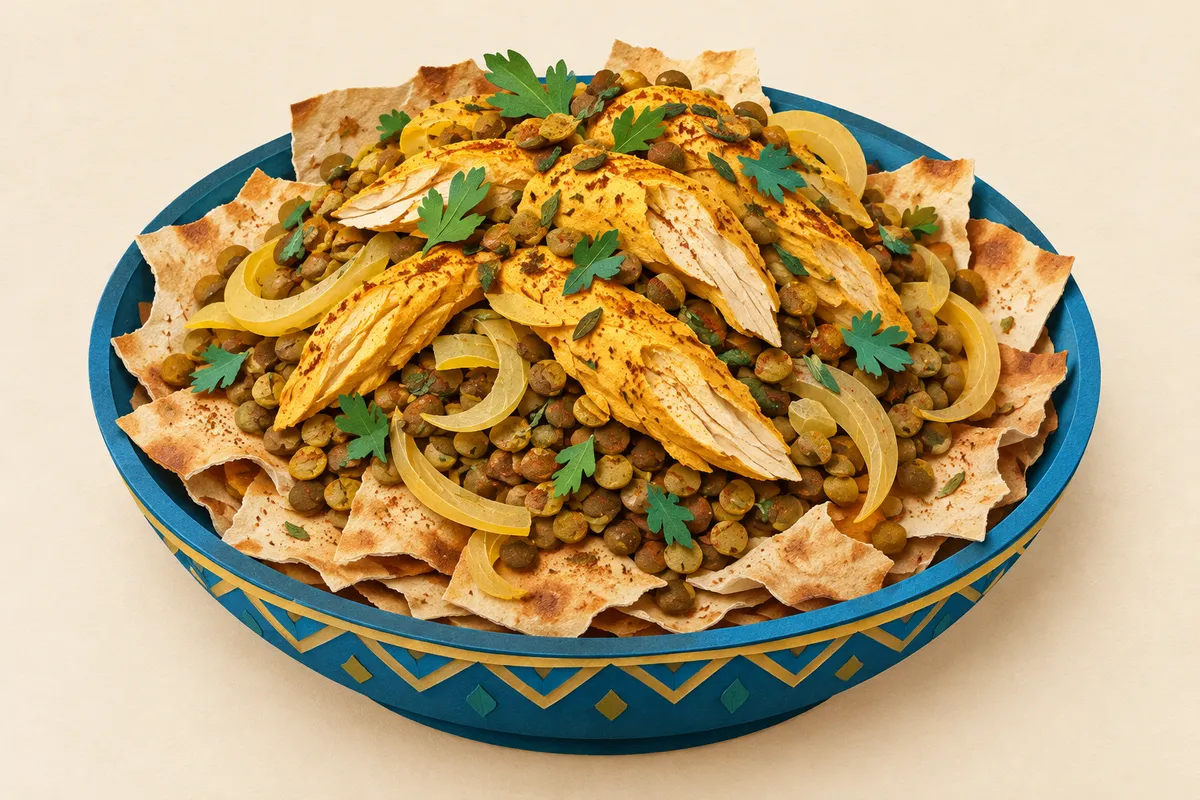 Rfissa-Inspired Chicken and Lentil Bowl
