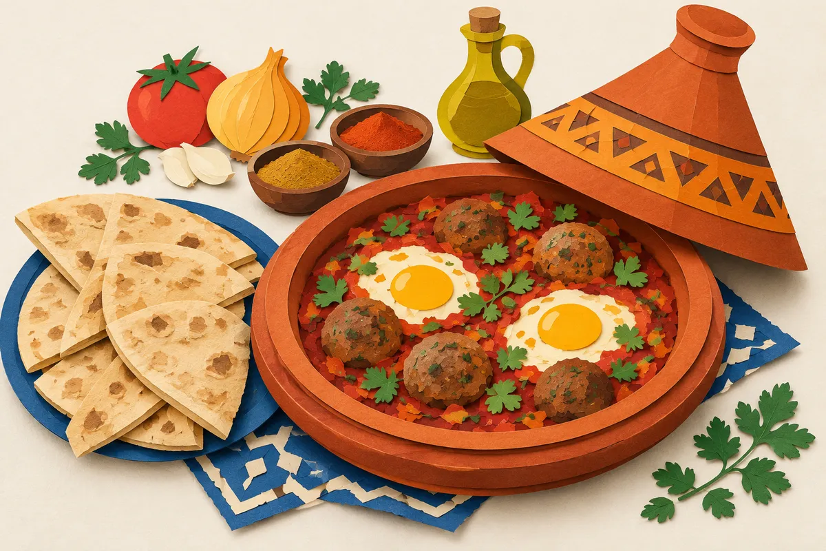 Kefta Meatball Tagine with Eggs