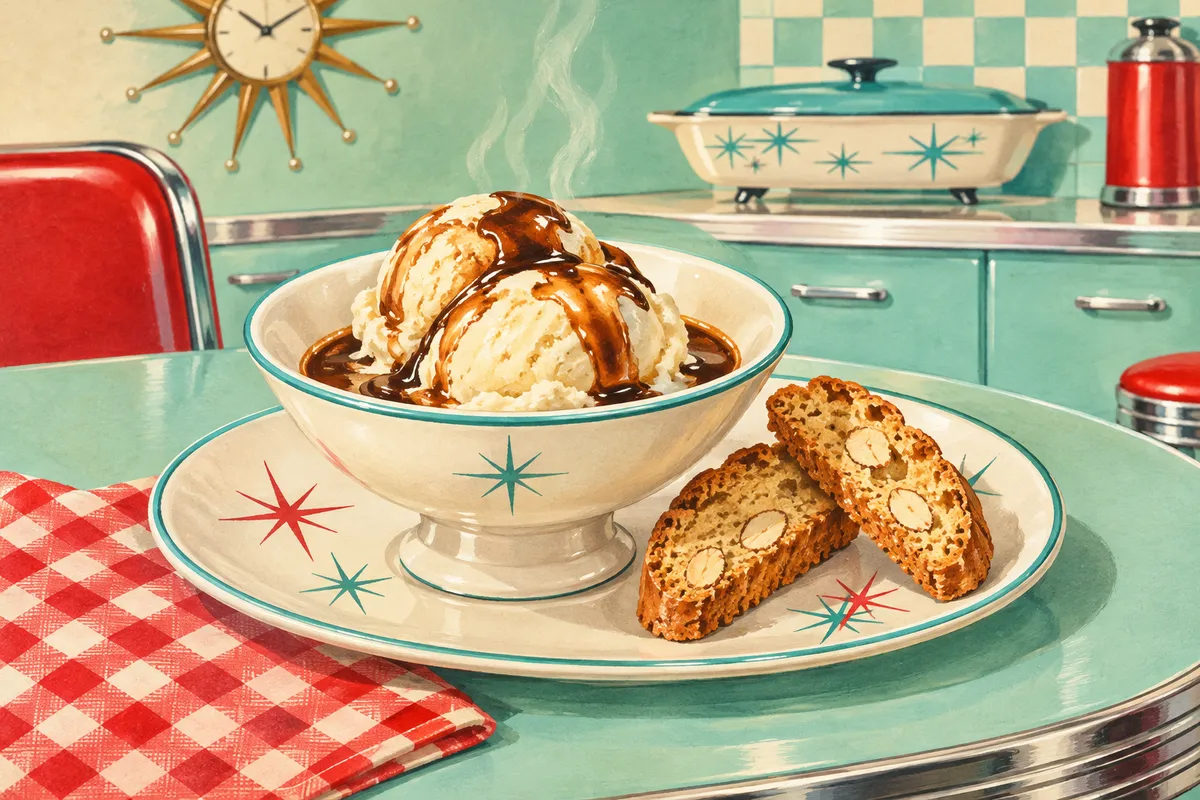Affogato with Almond Biscotti