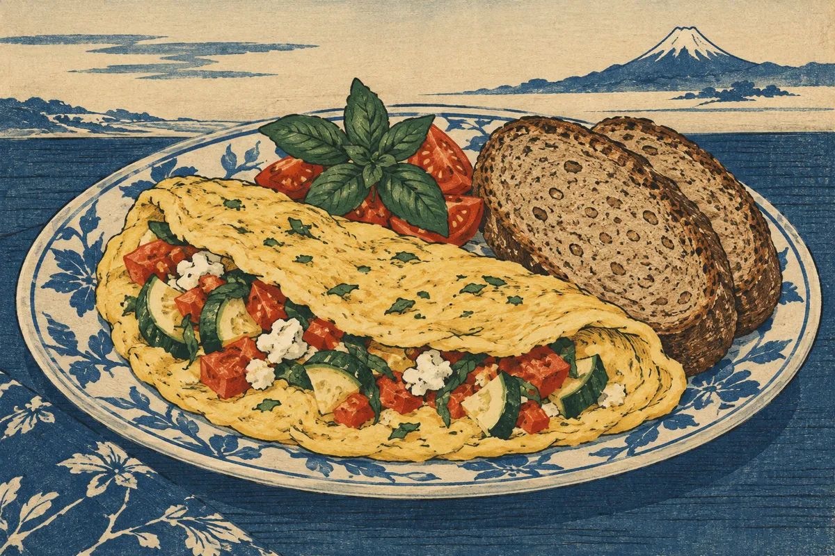 Provençal Vegetable Omelet with Country Toast