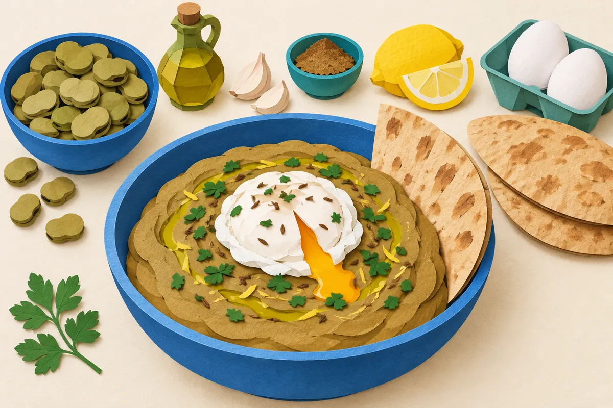 Bissara Fava Bean Bowl with Poached Egg