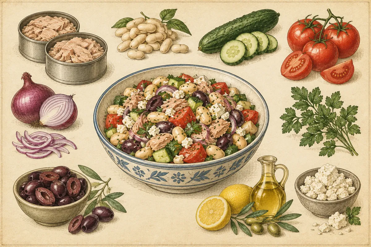 Tuna and White Bean Greek Salad