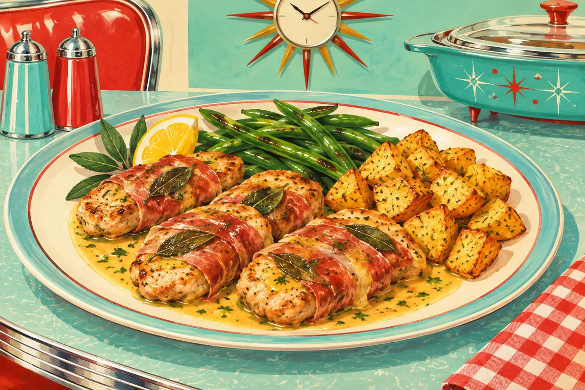 Pork Saltimbocca with Roasted Potatoes