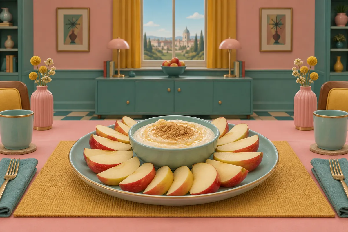 Apple Slices with Kinako Dip
