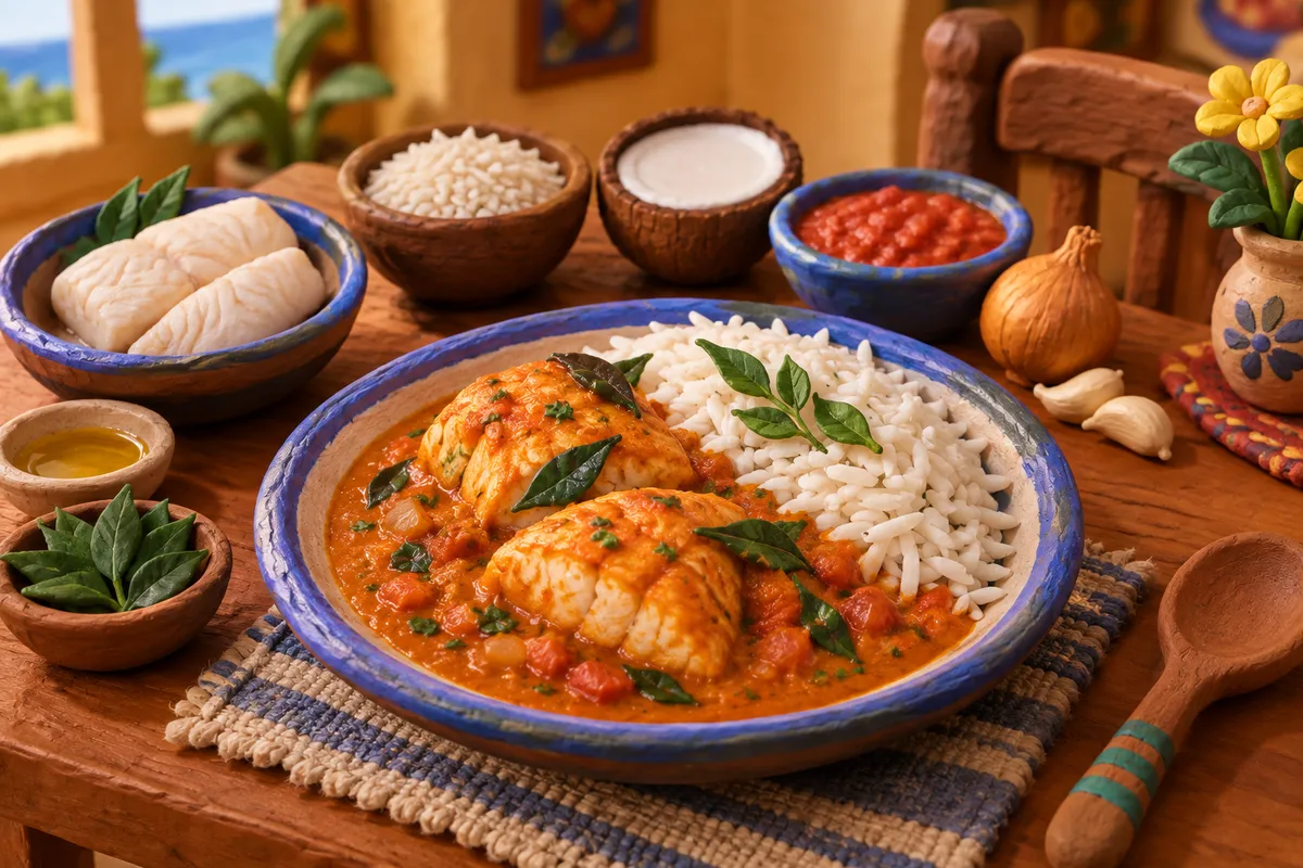 Goan Fish Curry with Basmati Rice