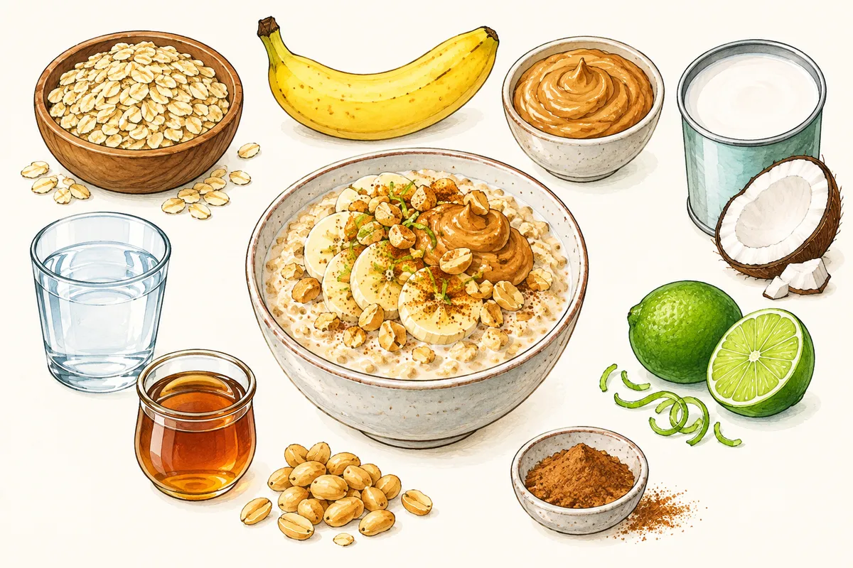 Thai Peanut Banana Overnight Oats