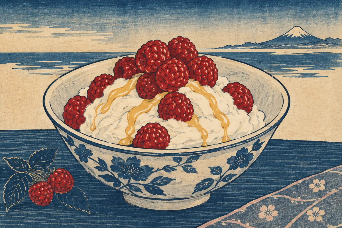 Fromage Blanc with Raspberries