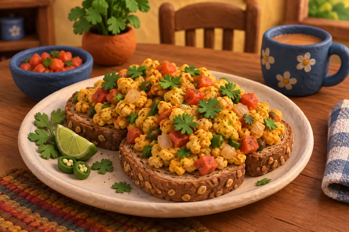 Masala Egg Bhurji Toast
