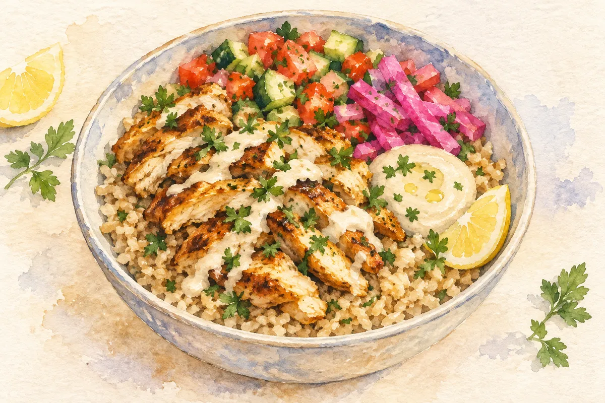 Chicken Shawarma Brown Rice Bowl