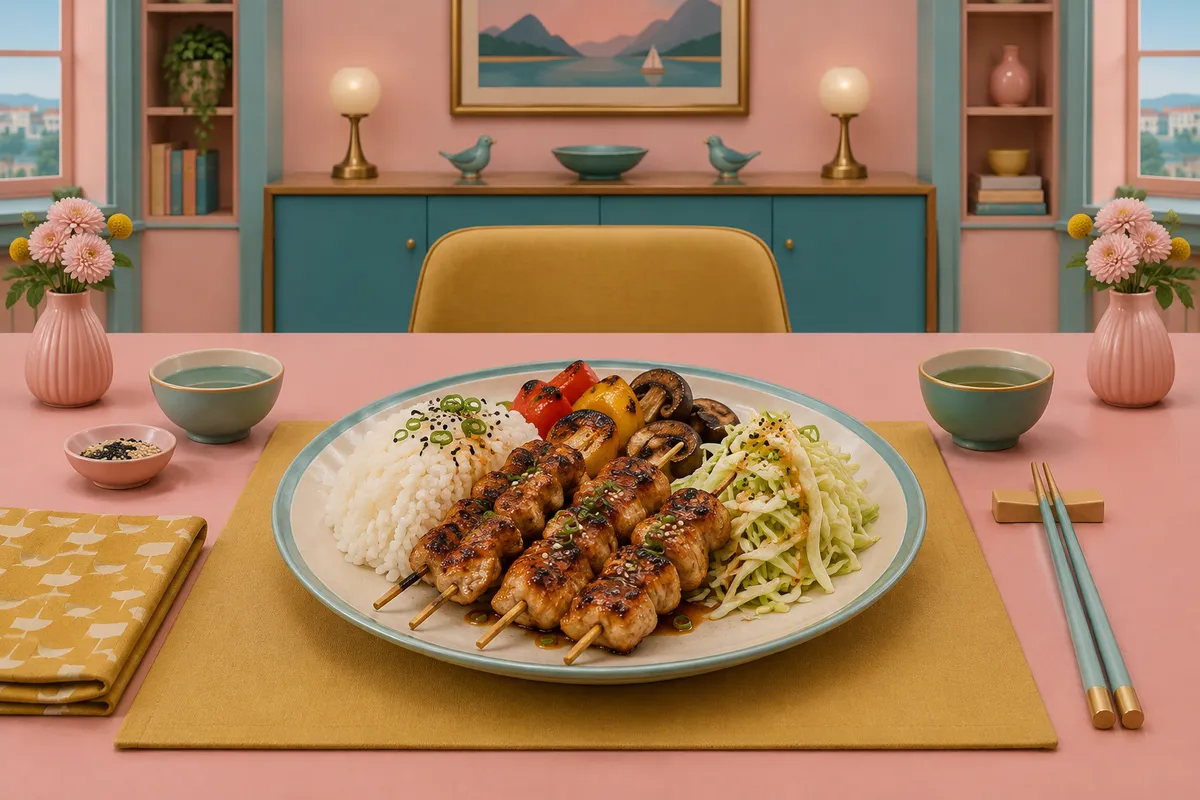 Yakitori Chicken Skewers with Rice