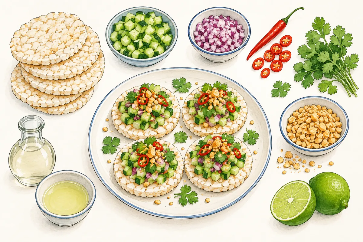 Cucumber Relish Rice Cakes