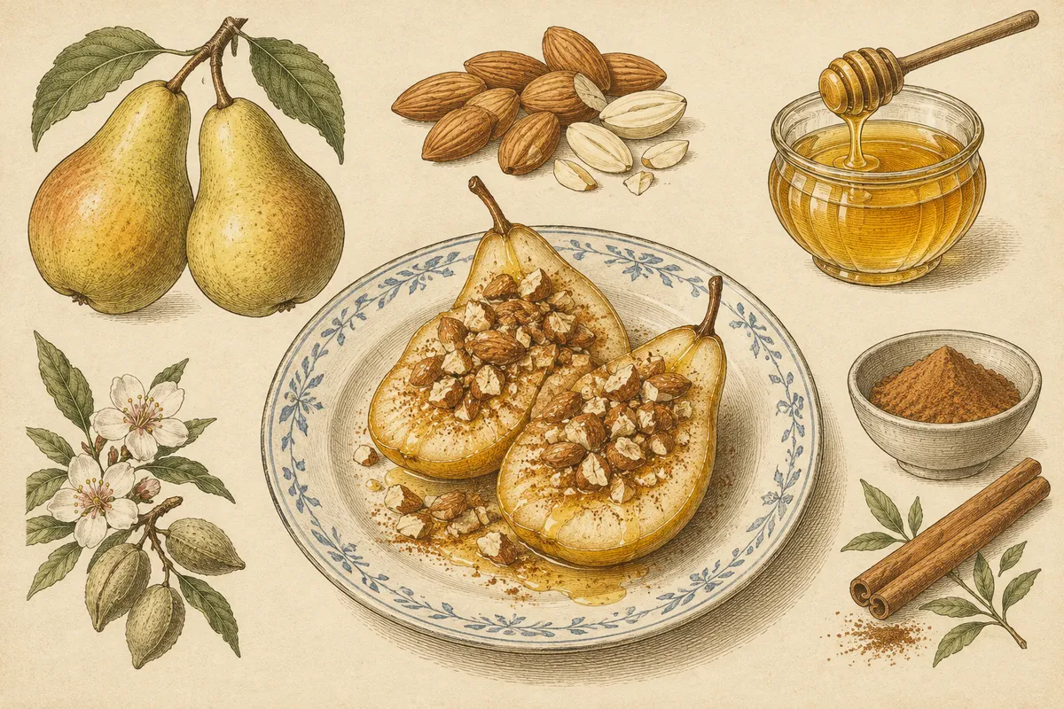 Pear with Almonds and Cinnamon