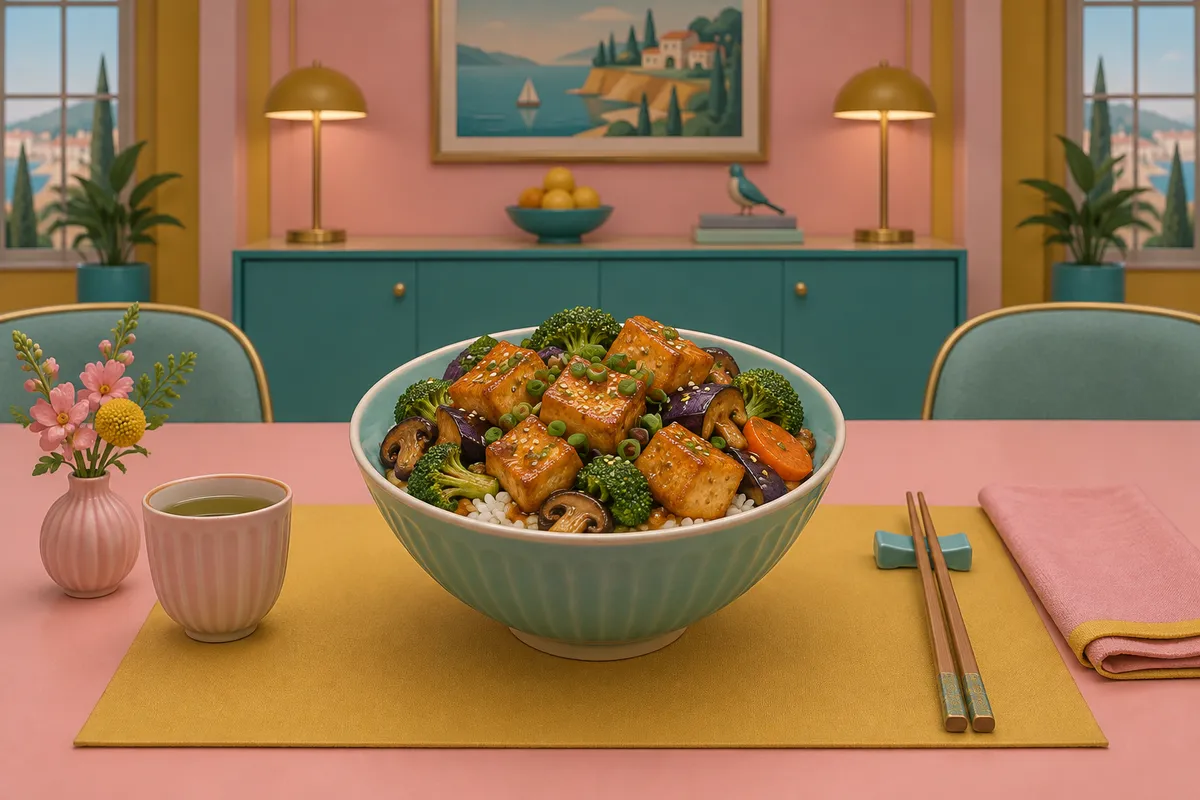 Vegetable and Tofu Donburi